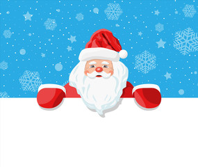 Funny santa claus character greeting