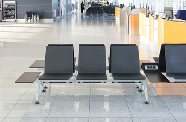 Airport terminal, empty seats