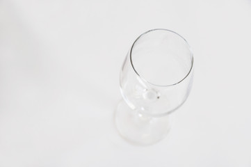 Empty wine glass isolated on white background