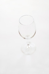 Empty wine glass isolated on white background