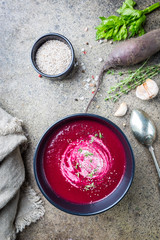 Cold Beetroot creamy soup