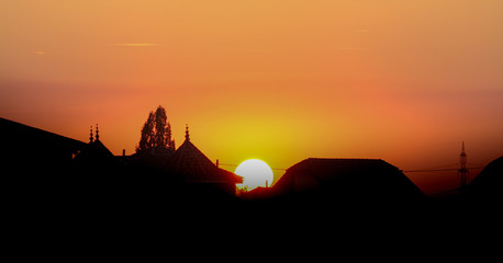 Fototapeta na wymiar Countryside sunset