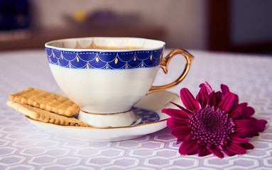 cup of tea and cookies