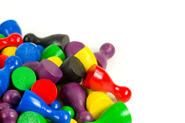mixed coloured halma cones indicating majority ratios and group constelation