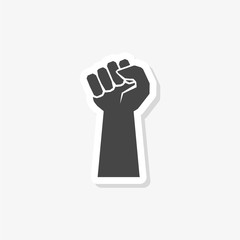 Protest sticker, Power sign, Protest icon 