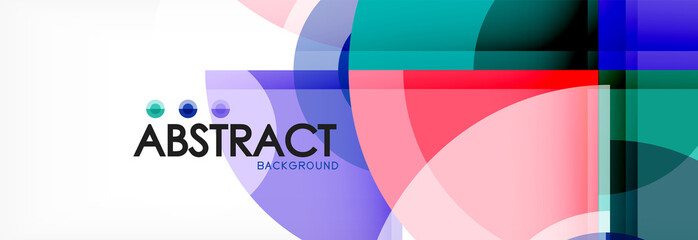 Abstract background bright circles geometric design