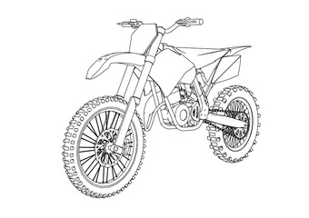 Fototapeta na wymiar sketch motorcycle vector