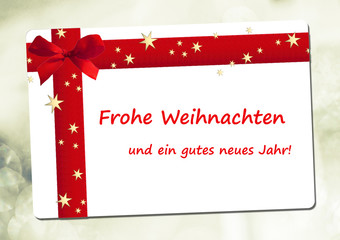 Frohe Weihnachten und ein gutes neues Jahr