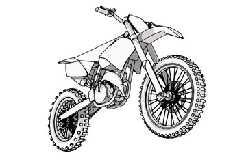 sketch motorcycle vector