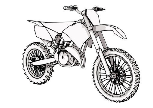 sketch motorcycle vector