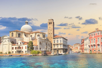 Fototapeta premium Beautiful views of the Grand Canal in Venice, Italy