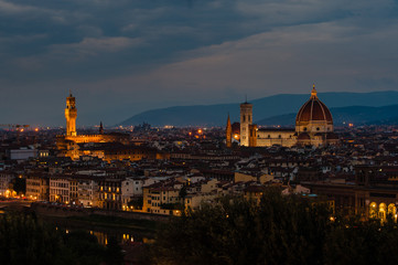 Fototapeta na wymiar Night panorama of Florence. View ot top.