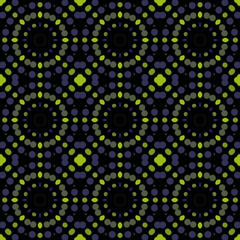 Seamless abstract pattern background with a variety of colored circles.