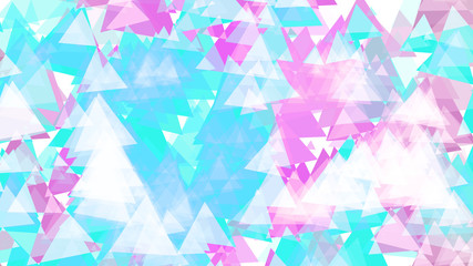 Abstract background with various multicolored triangles. Big and small.