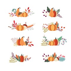 Obraz na płótnie Canvas autumn bouquet collection