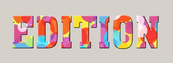 edition color letters, logo banner