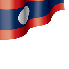 Laos flag, vector illustration on a white background