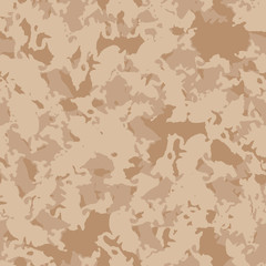 UFO military camouflage seamless pattern in different shades of beige and brown colors