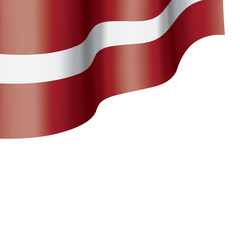 Latvia flag, vector illustration on a white background