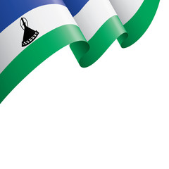 Lesotho flag, vector illustration on a white background