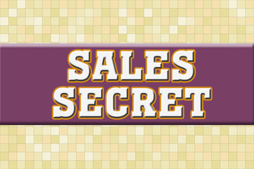 Sales Secret Logo banner on geometric pattern texture