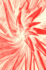 A hallucinogenic red transparent flower on a tile background.