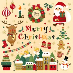 ベクター、クリスマスのアイコンセット