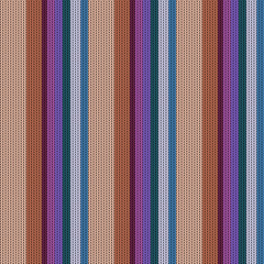 Seamless background with a knitted texture, imitation of wool. Multicolored diverse lines.