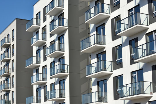 Modern apartment residential buildings