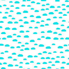 Clouds and sky Seamless vector EPS 10 Multicolor Figures. Texture for print and Banner. Flat style