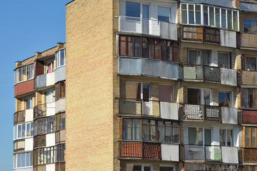 Exterior of the old apartment building