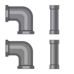 Isolated object of pipe and tube symbol. Collection of pipe and pipeline vector icon for stock.