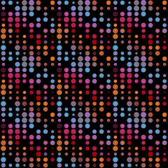 Seamless abstract pattern background with a variety of colored circles.