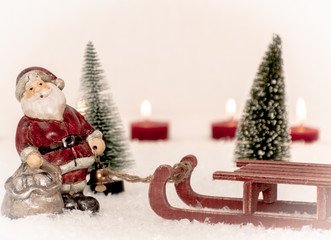 Christmas - Santa Claus and Candles