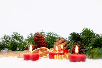 Christmas - Wooden Star with Candles