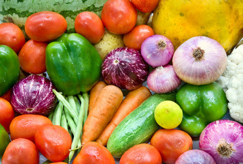 fresh vegetables and fruits