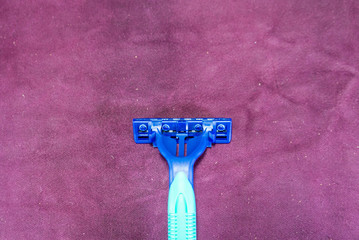 closeup of zipper on purple background