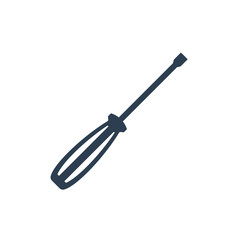 Screwdriver icon vector. white isolated background