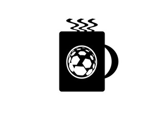 Football fan coffee cup with smoke 