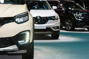 New cars at dealer showroom