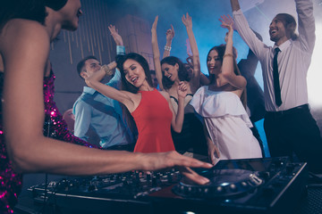 Dream, dreamy entertainment, nightlife concert concept. People m