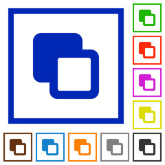 Fototapeta premium Subtract shapes flat framed icons