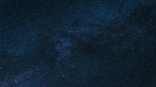 The Milky Way Moving Across the Night Sky, Stars Time Lapse