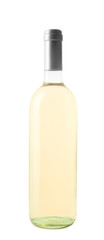 Bottle of wine on white background