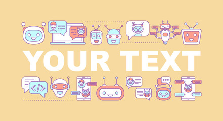 Chatbot word concepts banner