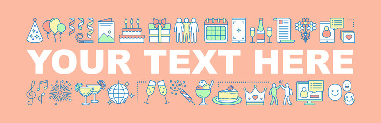 Birthday party word concepts banner