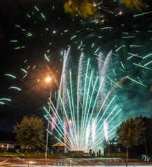 Detail from the biggest firework that lasted  over twenty minutes in Skopje