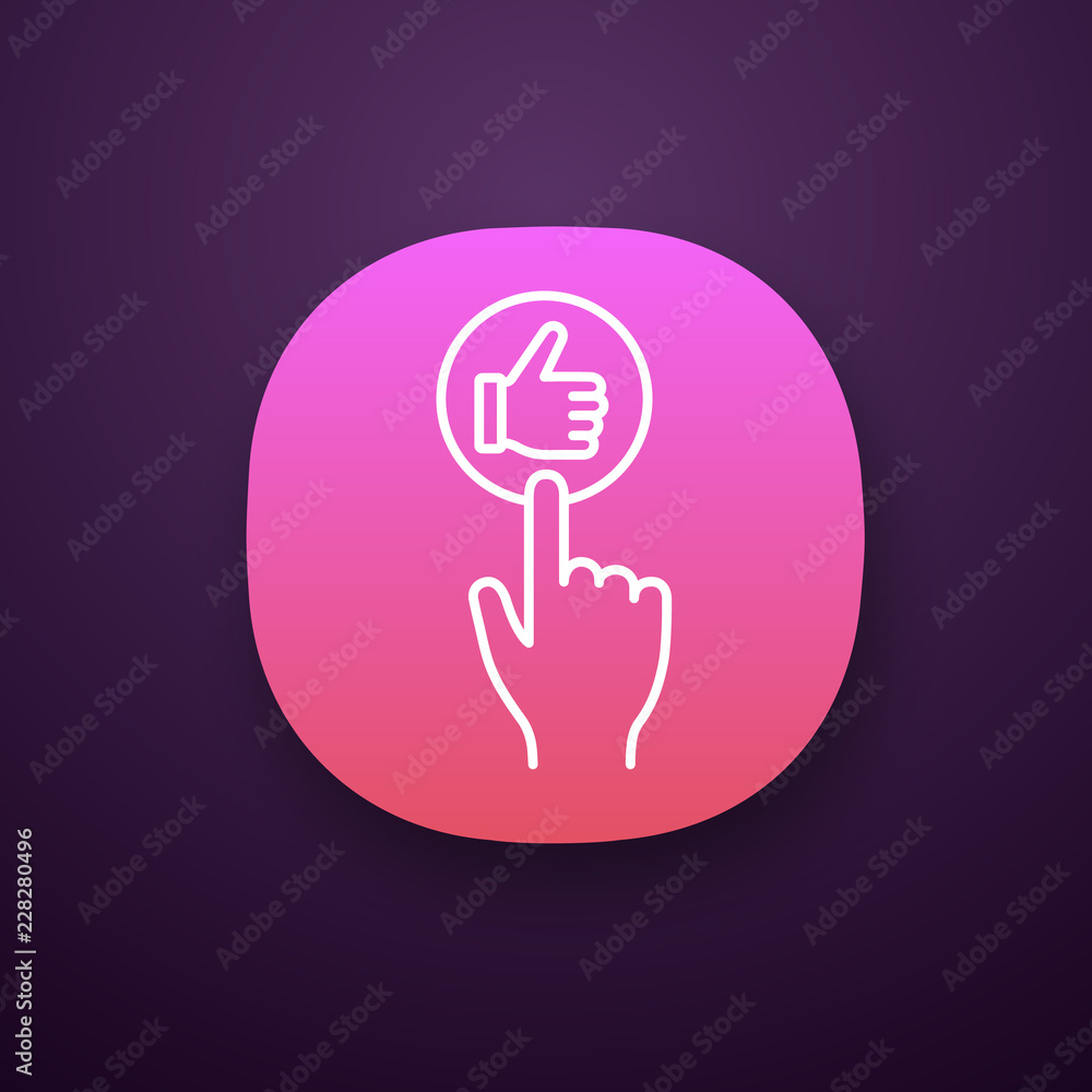 Poster like button click app icon