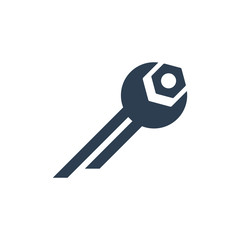 wrench screw Icon. Support service vector illustration isolated on white.