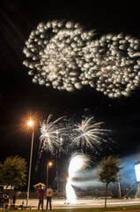 Detail from the biggest firework that lasted  over twenty minutes in Skopje